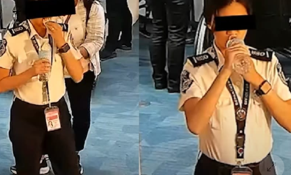 Caught on Tape: Shocking Incident of Corruption as Filipino Airport Officer Stuffs Stolen Money Into Her Mouth